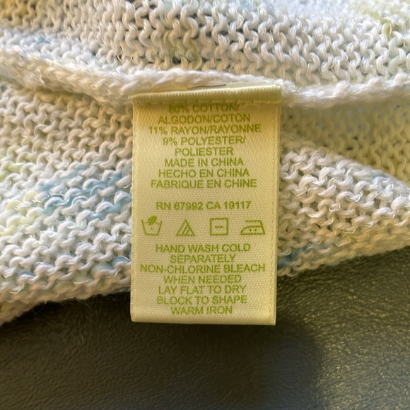 Women’s Poncho So Be It White/Light Green/Light Blue - Picture 5 of 5